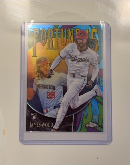 2025 Topps Chrome Fortune 15 #F15-10 James Wood — front