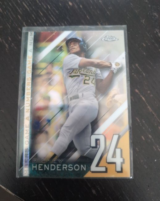 2020 Topps Chrome Update A Numbers Game #NGC-5 Rickey Henderson — front