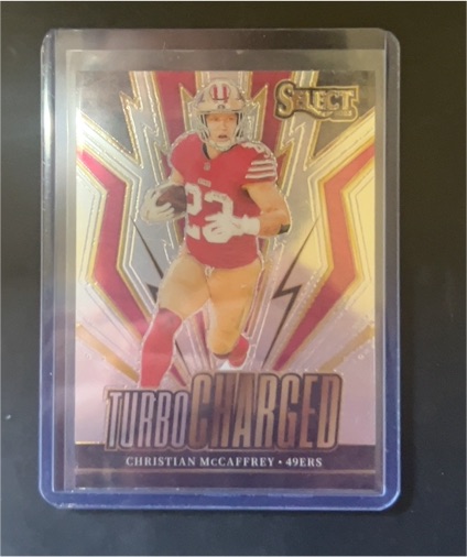 2023 Panini Select #TUR-CMC Christian McCaffrey Turbocharged — front