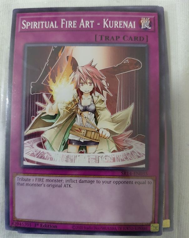 2020 Yu-Gi-Oh! SR14-EN035 Spiritual Fire Art - Kurenai — front