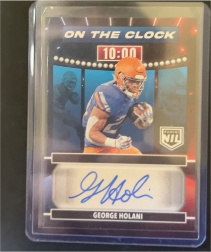 2024 Panini Prestige On The Clock #OTC-GHI George Holani — front