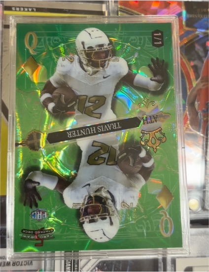2024 Wild Card 5 Card Draw Stacked Deck #Q Travis Hunter — front
