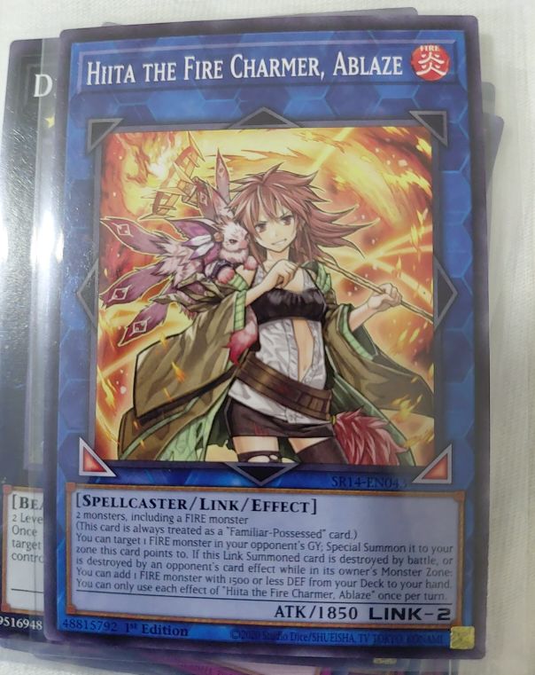 Yu-Gi-Oh! SR14-EN043 Hiita the Fire Charmer, Ablaze — front