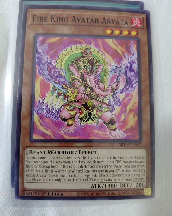 2020 Yu-Gi-Oh! SR14-EN047 Fire King Avatar Arvata — front