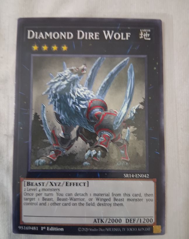 2020 Yu-Gi-Oh! SR14-EN042 Diamond Dire Wolf — front