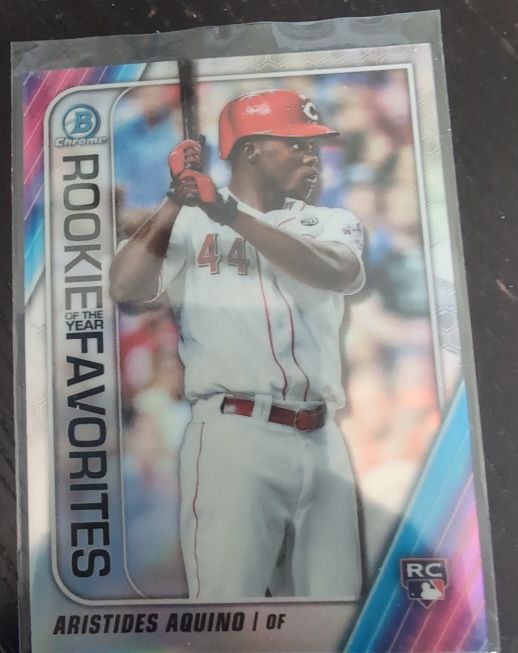 2020 Bowman Chrome Rookie of the Year Favorites #ROYF-AAQ Aristides Aquino — front
