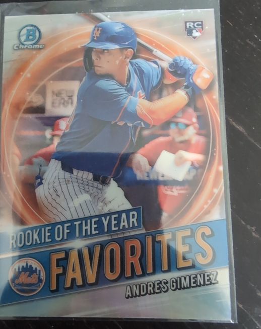 2021 Bowman Chrome Rookie of the Year Favorites #RRY-AG Andres Gimenez — front