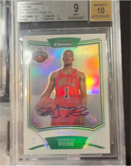 2008-09 Bowman Chrome #111 Derrick Rose Rookie Refractor — front
