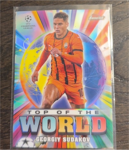2024-25 Topps Finest UEFA Top of the World #TW-9 Georgiy Sudakov — front
