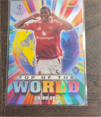 2024-25 Topps Finest UEFA Club Competitions Top of the World #TW-19 Chido Obi — front