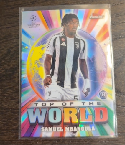 2024-25 Topps Finest UEFA Top of the World #TW-32 Samuel Mbangula Rookie RC — front