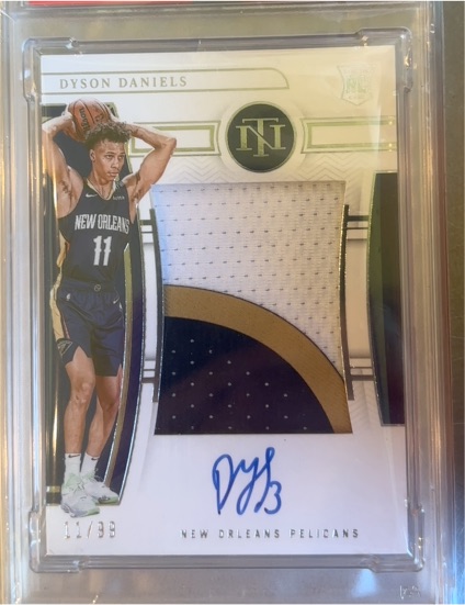 2022-23 Panini National Treasures #47 Dyson Daniels Rookie Patch Auto — front