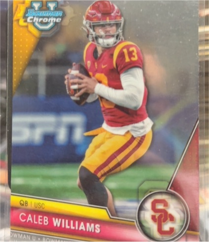 2023 Bowman University Chrome #1 Caleb Williams — front