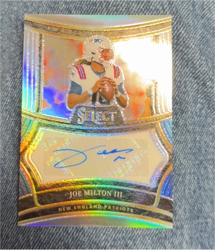2024 Panini Select Joe Milton III Rookie Auto Prizm Silver — front