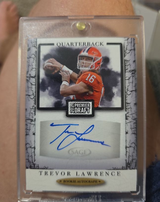2021 Sage Premier Draft #A16 Trevor Lawrence — front