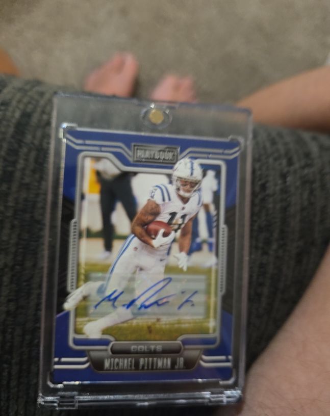 2022 Playbook Michael Pittman Jr. Autograph — front