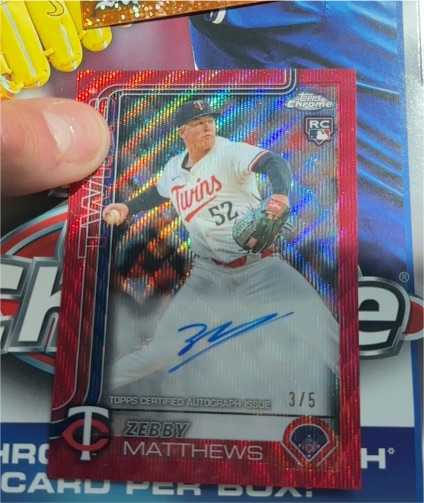 2025 Topps Chrome #RA-ZM Zebby Matthews — front