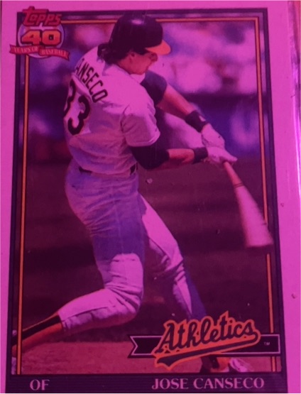 1991 Topps #700 Jose Canseco — front