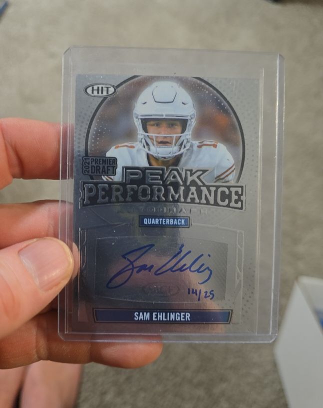 2021 Sage Hit Premier Draft Peak Performance Auto #PKA-SE Sam Ehlinger — front