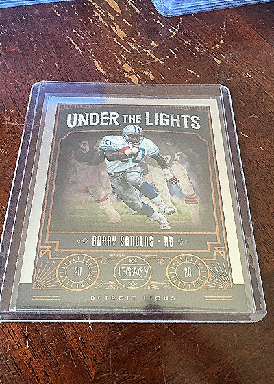 2020 Panini Legacy Under the Lights #UL-BS Barry Sanders — front