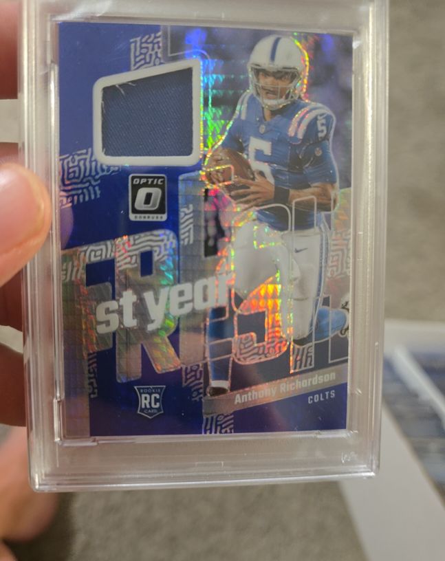 2023 Donruss Optic #FYF-AR Anthony Richardson RC 1st Year Fresh Patch — front