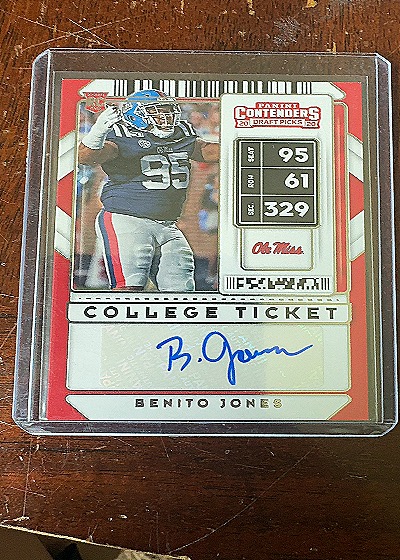 2020 Panini Contenders Draft Picks #303 Benito Jones — front
