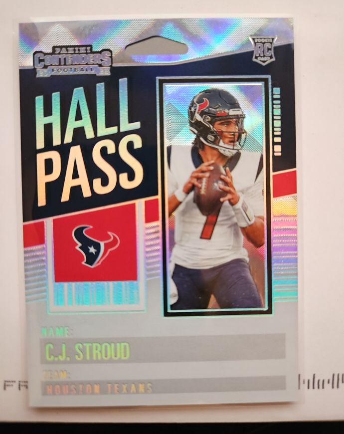 2023 Panini Contenders #24 C.J. Stroud Hall Pass Rookie — front