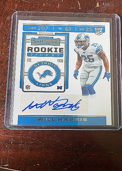 2019 Panini Contenders #272 Will Harris — front