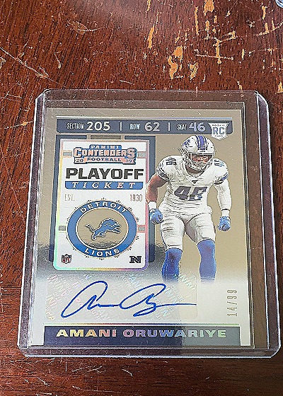 2019 Panini Contenders Playoff Ticket #1930 Amani Oruwariye — front