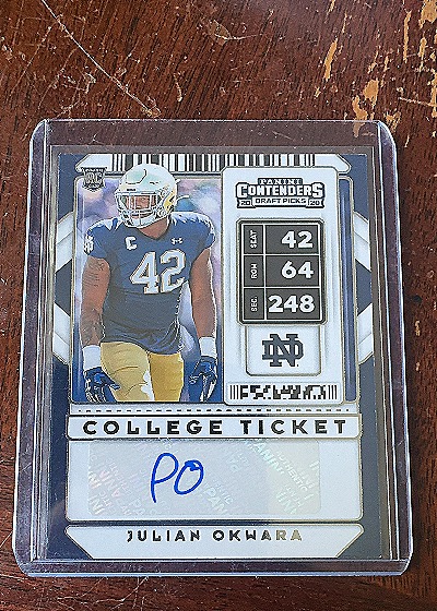 2020 Panini Contenders Draft Picks #178 Julian Okwara — front