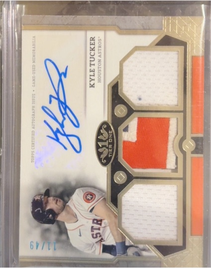 2024 Topps Tier One Dual Relic Auto Kyle Tucker — front