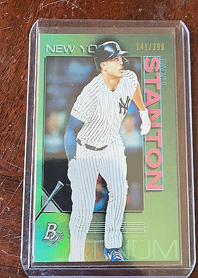 2020 Bowman Platinum #28 Giancarlo Stanton — front