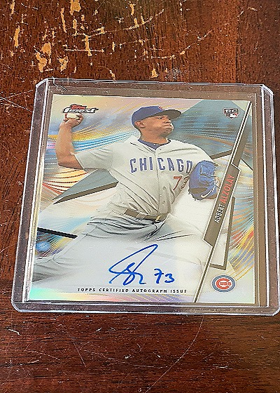 2020 Topps Finest Autographs #FAAAL Adbert Alzolay Auto — front