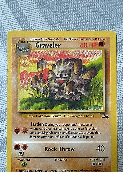 1999 Pokémon Fossil #37 Graveler — front