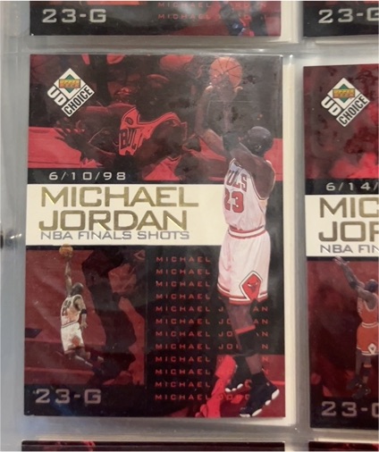 1998 Upper Deck Choice #4 NBA Finals Shots Michael Jordan — front