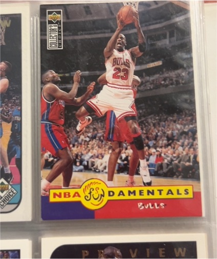 1996 Upper Deck Collector's Choice NBA Fundamentals #195 Michael Jordan — front