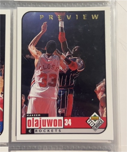 1998-99 Upper Deck UD Choice Preview #51 Hakeem Olajuwon — front