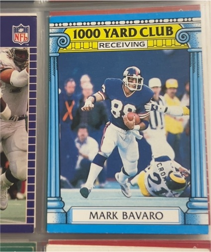 1987 Topps 1000 Yard Club #24 Mark Bavaro — front