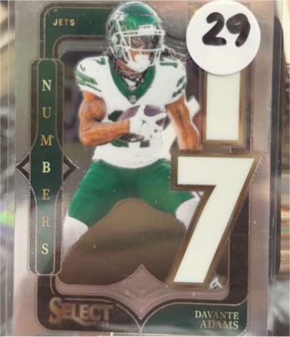 2024 Panini Select #25 Davante Adams Numbers Insert — front