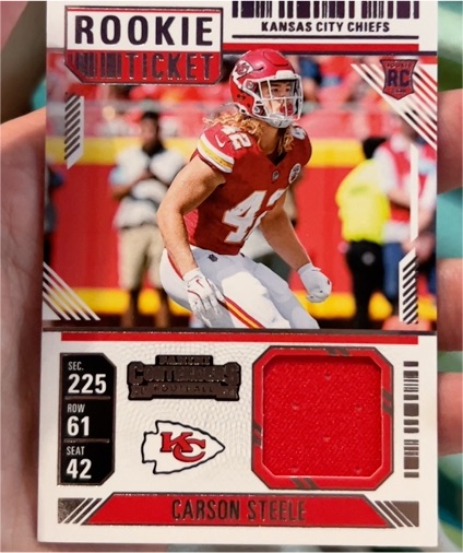 2024 Panini Contenders Rookie Ticket #RTS-CSE Carson Steele — front