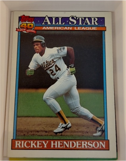 1991 Topps All Star #391 Rickey Henderson — front