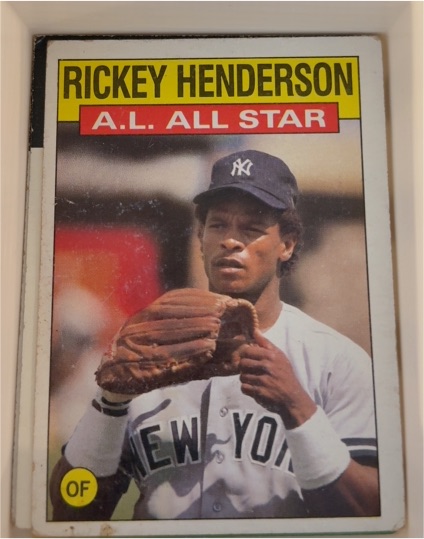 1986 Topps #716 Rickey Henderson A.L. All Star — front