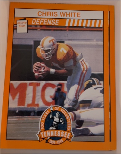 1990 Tennessee Volunteers Centennial Chris White — front