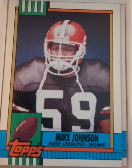 1990 Topps #166 Mike Johnson Cleveland Browns — front