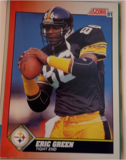 1991 Score #186 Eric Green — front