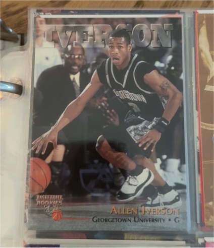 1996 Score Board Basketball Rookies #1 Allen Iverson — front