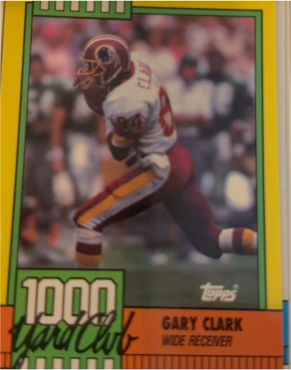 1990 Topps 1000 Yard Club #14 Gary Clark — front