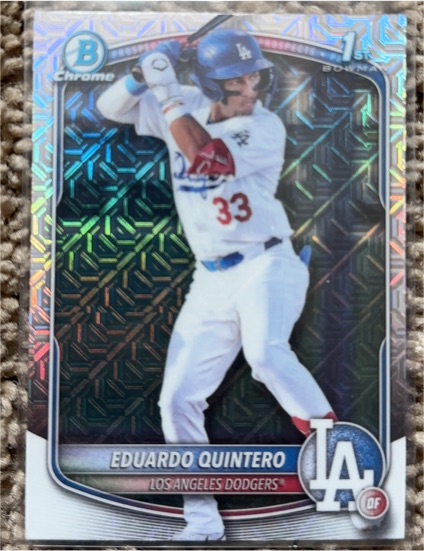 2025 Bowman Chrome #BCP-115 Eduardo Quintero — front