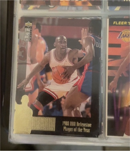 1995 Upper Deck Michael Jordan 1988 NBA Defensive Player of the Year #JC3 — front