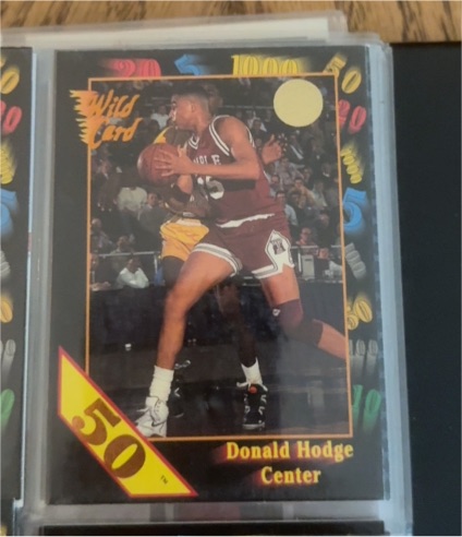 1991-92 Wild Card Basketball 1000 Stripe #94 Donald Hodge — front